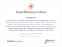 Pune, Maharashtra, India agency Panthersway wins Hubspot - Digital Marketing Certified award