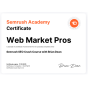 Los Angeles, California, United States agency Web Market Pros wins SEMRUSH Certified award