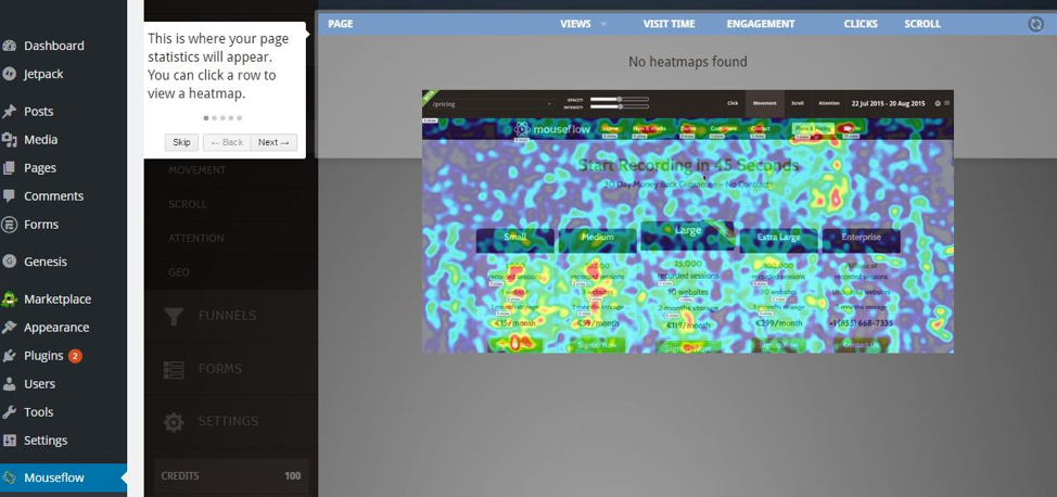 Mouseflow Heatmap