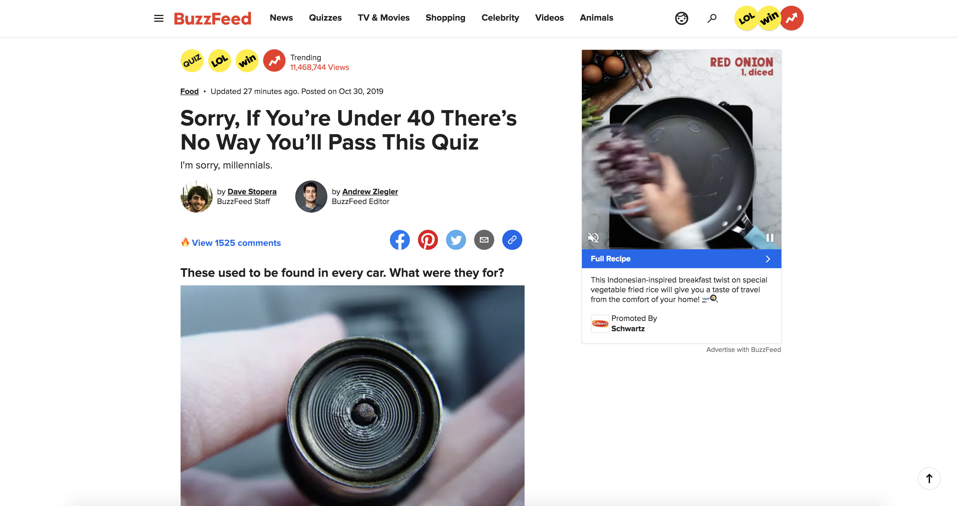 buzzfeed under 40 quiz