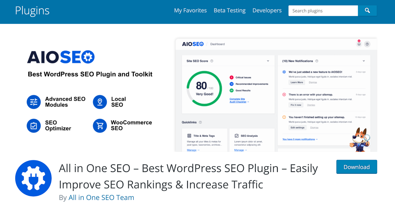 All In One SEO plugin