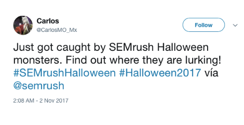 SEMrush Halloween monsters