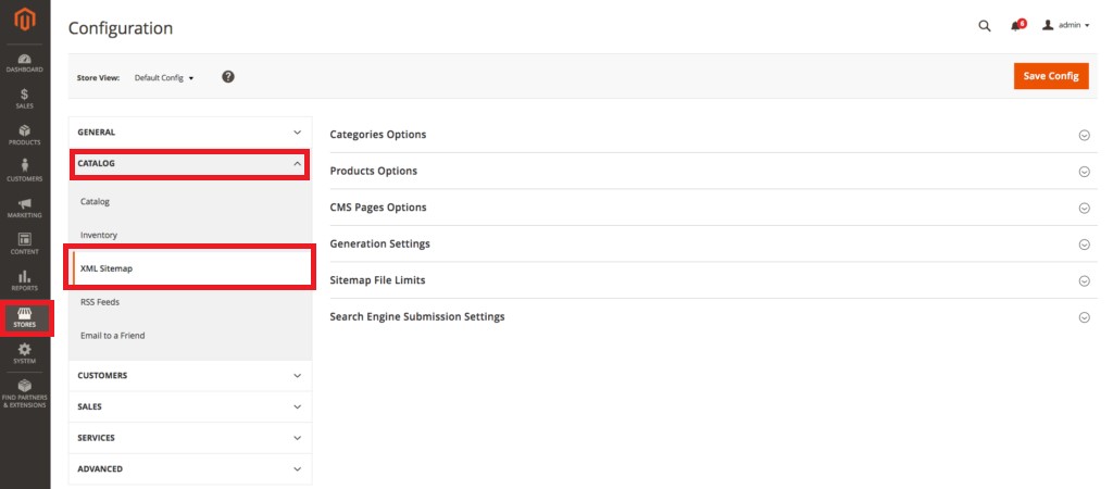 Configuration of Sitemap.xml