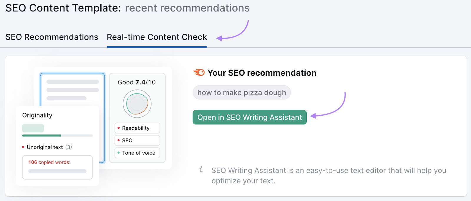 navigate to SEO Writing Assistant