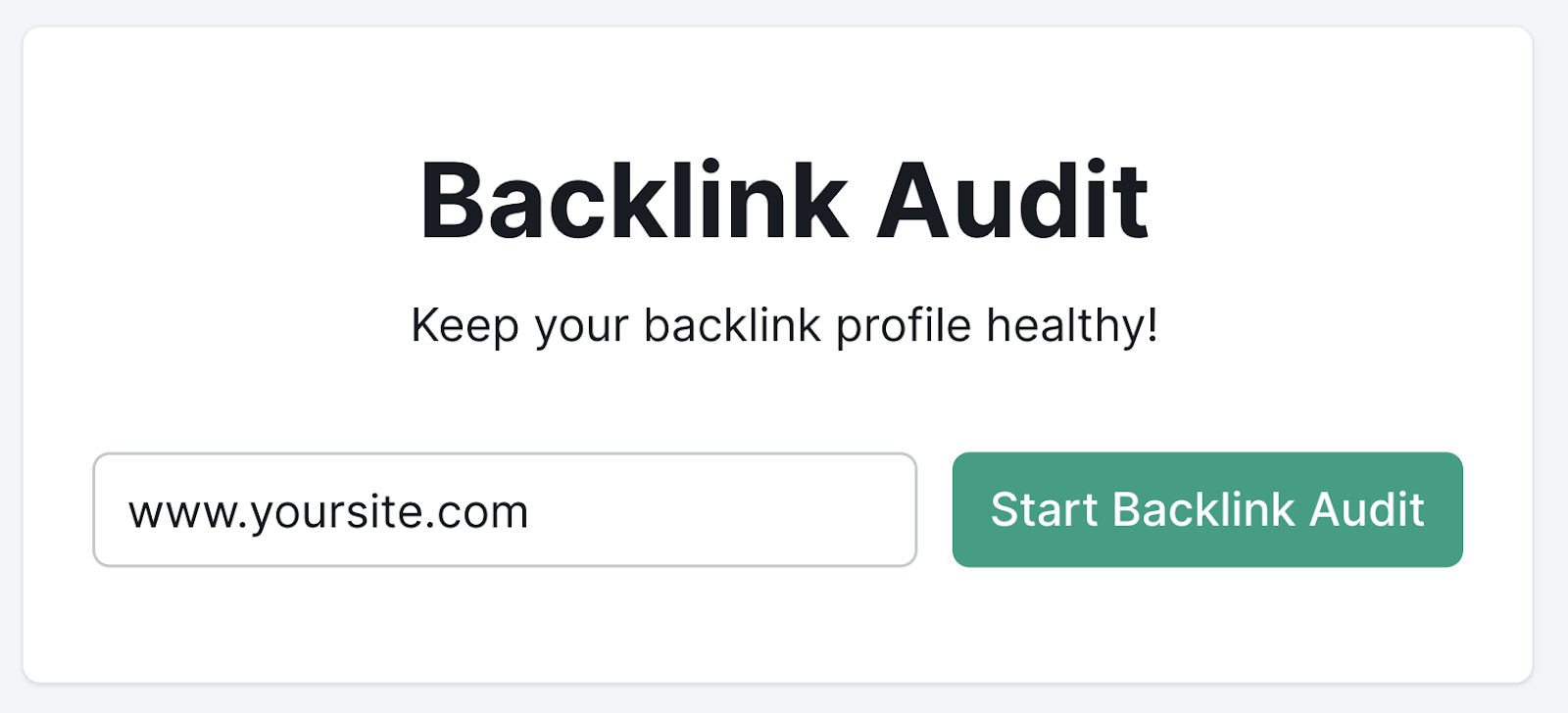 Backlink Audit tool