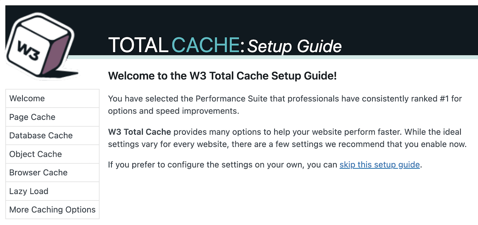 W3 Total Cache homepage