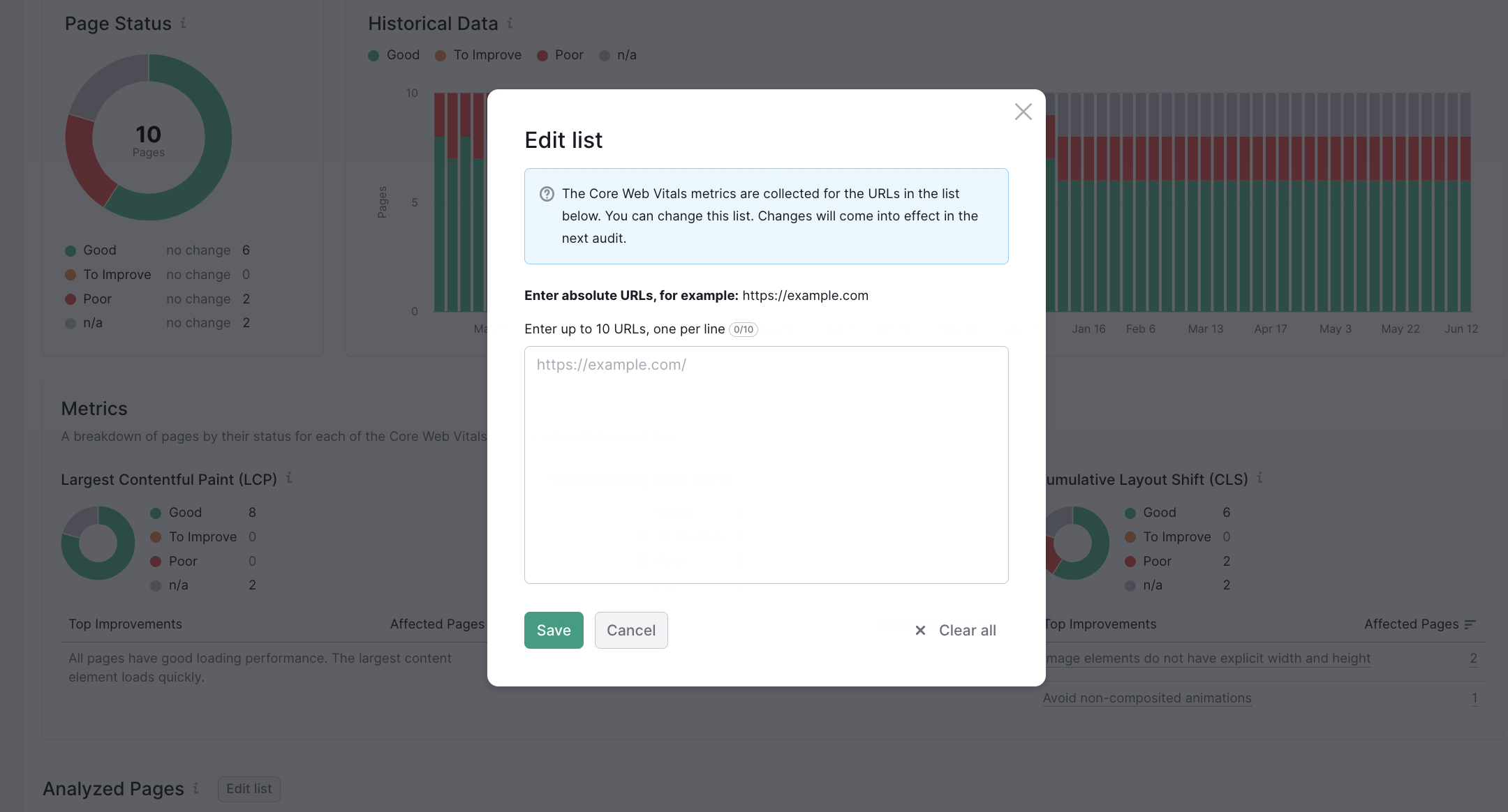 How Does Site Audit Select Pages to Analyze for Core Web Vitals? image 3