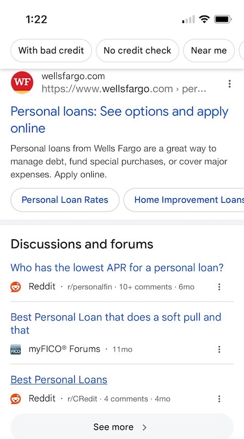 SERP Features: Discussions and Forums image 2